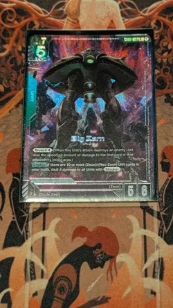 GD01-027 R+ Alt Art Big Zam - Gundam Card Game TCG - Newtype Rising - Image 1