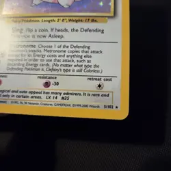 Pokemon Card - Clefairy 5/102 4th Print Base Set 1999-2000 WOTC Holo - NM/EX - Image 5