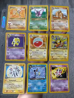 Pokemon TCG Card Lot (9 Cards Total, All Rare In 9 Slot Sorted Sectional Sheet) - Image 1