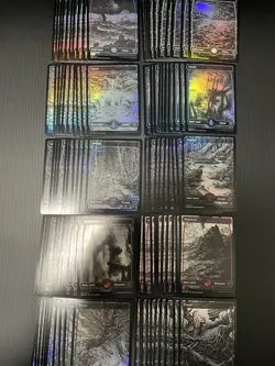 MTG Crimson Vow Eternal Night Basic Lands 100 FOIL Full Art Magic ENGLISH - Image 1