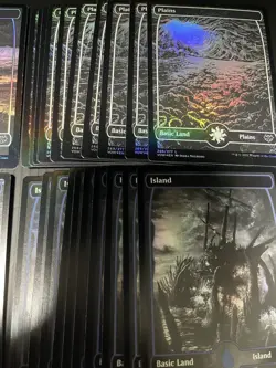 MTG Crimson Vow Eternal Night Basic Lands 100 FOIL Full Art Magic ENGLISH - Image 2