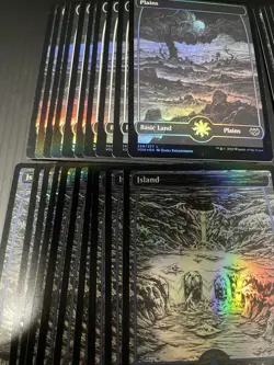 MTG Crimson Vow Eternal Night Basic Lands 100 FOIL Full Art Magic ENGLISH - Image 3