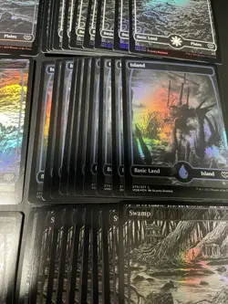 MTG Crimson Vow Eternal Night Basic Lands 100 FOIL Full Art Magic ENGLISH - Image 5