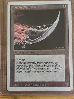 MTG: Dancing Scimitar Revised Edition: Lightly Played (Excellent) - Image 1