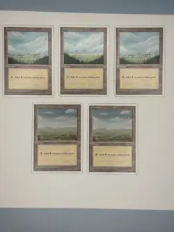Magic MTG - Plains (Even) - Alternate 4th Fourth Edition Glossy - MP - Image 1