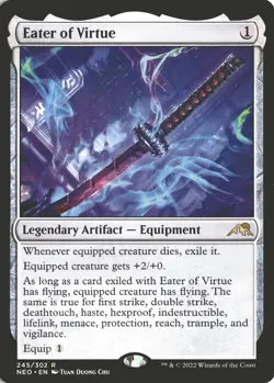 MTG Eater of Virtue (245) *Non-Foil* Base Rare Kamigawa: Neon Dynasty MT/NM - Image 1