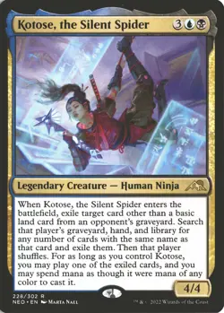 MTG Kotose, the Silent Spider (228) *Non-Foil* Rare Kamigawa: Neon Dynasty MT/NM - Image 1
