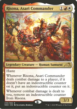 MTG Risona, Asari Commander (233) *Non-Foil* Rare Kamigawa: Neon Dynasty MT/NM - Image 1