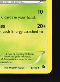 Tropius 5/101 NM Plasma Blast English Pokemon Card TCG - Image 3