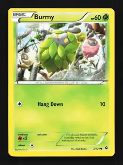Burmy 2/124 NM Fates Collide English Pokemon Card TCG - Image 1