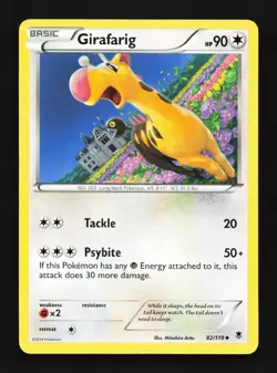 Girafarig 82/119 NM Phantom Forces English Pokemon Card TCG - Image 1