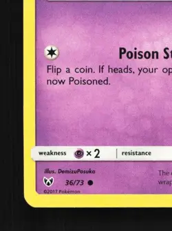 Ekans 36/73 NM Shining Legends English Pokemon Card TCG - Image 2