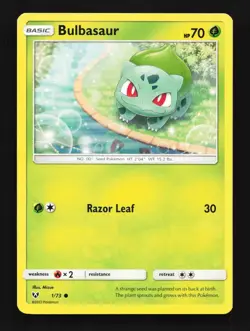 Bulbasaur 1/73 NM Shining Legends English Pokemon Card TCG - Image 1