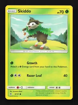 Skiddo 9/131 NM Forbidden Light English Pokemon Card TCG - Image 1