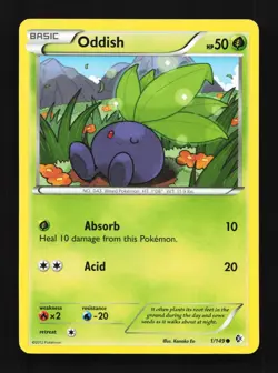 Oddish 1/149 NM Boundaries Crossed English Pokemon Card TCG - Image 1