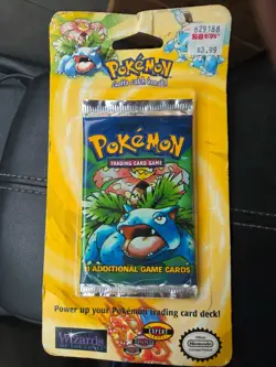 Pokemon 1999 Base Set 1st Edition Shadowless Booster BLISTER Pack - Venusaur - Image 1