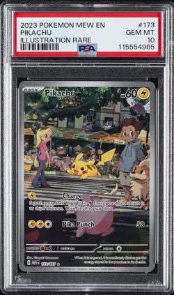 2023 POKEMON MEW EN-151 ILLUSTRATION RARE #173 PIKACHU PSA 10 - Image 1