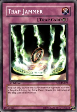 Trap Jammer - 1st Edition SD1-EN027 - LP - YuGiOh - Image 1