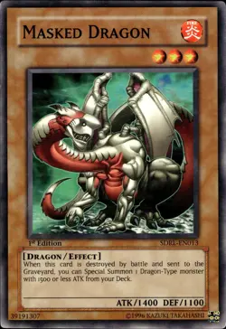 Masked Dragon - 1st Edition SDRL-EN013 - MP - YuGiOh - Image 1