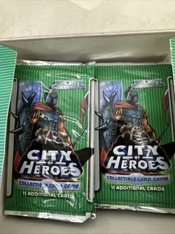 City Of Heroes Collectible Card Game Secret Origins Booster Pack 12 Packs - Image 2