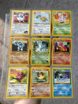 Pokemon 9 Card Lot (Combination of Popular TCG Cards, 9 Sectional Sorted Sheet) - Image 1