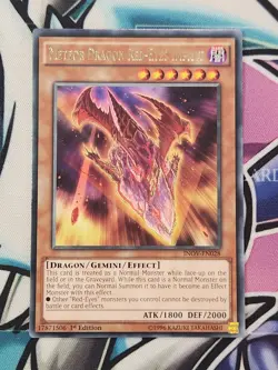 INOV-EN028 Meteor Dragon Red-Eyes Impact Rare 1st Edition NM Yugioh Card - Image 1