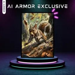 (Squirrel) - 100ct Matte TCG/MTG Card Art Sleeves by Ai Armor Multi - Image 2
