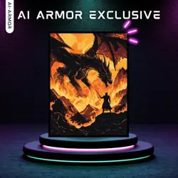 (Fire Dragon) - 100ct Matte TCG/MTG Card Art Sleeves by Ai Armor Multi - Image 2