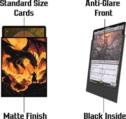 (Fire Dragon) - 100ct Matte TCG/MTG Card Art Sleeves by Ai Armor Multi - Image 3