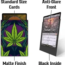 (Green Leaf) - 100ct Matte TCG/MTG Card Art Sleeves by Ai Armor Multi - Image 3