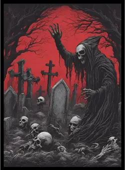 (Red/Black Necromancer) - 100ct Matte TCG/MTG Art Card Sleeves Regular, Multi - Image 1