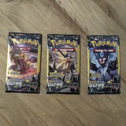 POKEMON Sun & Moon ULTRA PRISM 3 Card Mini Booster Packs Lot Of 3 Sealed Packs - Image 1