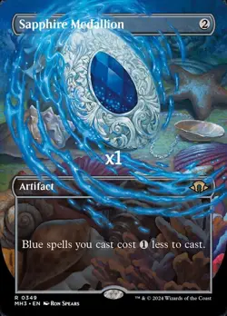 MTG Borderless Modern Horizons 3 MH3 Sapphire Medallion MINT - Image 1