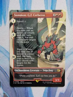 MTG Summon: G.F. Cerberus (Borderless) **NM** Final Fantasy (FIN) - Image 1