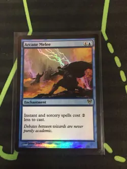 MTG Magic The Gathering Arcane Melee Foil Rare Blue Enchantment Commander - Image 1