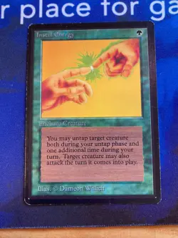 MTG Instill Energy Beta Moderately Played Magic the Gathering - Image 1