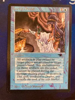 MTG Hurkyl's Recall Antiquities Lightly Played Magic the Gathering - Image 1