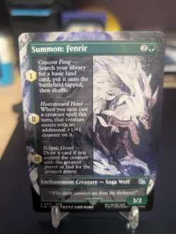 MTG Summon: Fenrir Final Fantasy Borderless Uncommon - Image 1