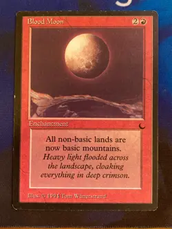 MTG Blood Moon The Dark Moderately Played Magic the Gathering - Image 1