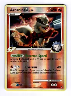 Arcanine G Supreme Victors #15 (2009) Rare Reverse Holo NM Pokemon - Image 1