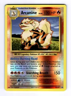 Arcanine XY - Evolutions #18 (2014) Rare Reverse Holo NM Pokemon - Image 1