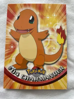 Charmander #4 1999 Topps Pokemon TV Animation Edition Series 1 Blue Logo - Image 1