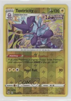 Toxtricity Reverse Foil Pokemon Sword & Shield Fusion Strike #108 0u2j - Image 1