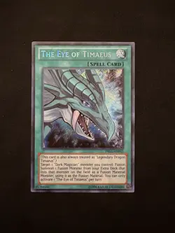 | Yugioh The Eye of Timaeus DRLG-EN005 Secret Rare Dragons Of Legend NM/VLP | - Image 1