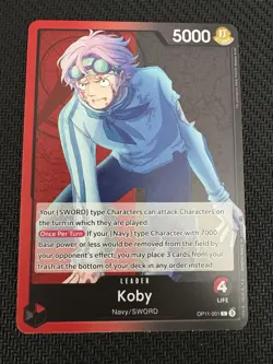 Koby : Leader English - One Piece TCG Card - OP11: A Fist Of Divine Speed - Image 1