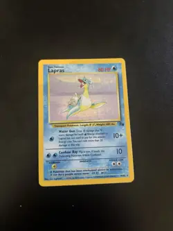 Lapras 10/62 - Fossil Set - Holo Rare - WOTC Vintage Pokemon Card - LP Condition - Image 1