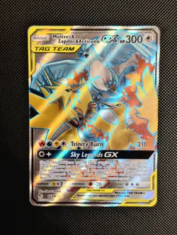 Pokemon TCG Hidden Fates~Moltres & Zapdos & Articuno Card Full Art GX 66/68 NM - Image 2
