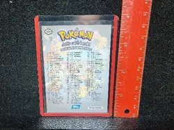Pokemon Card TV Animated Edition Nintendo Checklist Topps - Image 1