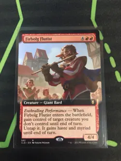 MTG Magic The Gathering Firbolg Flutist CLB Rare Ext Art DnD Red Giant Commander - Image 1