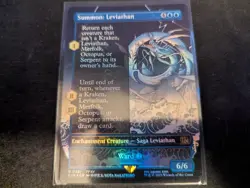 MTG Magic the Gathering FOIL Summon: Leviathan Borderless FIN! - Image 1